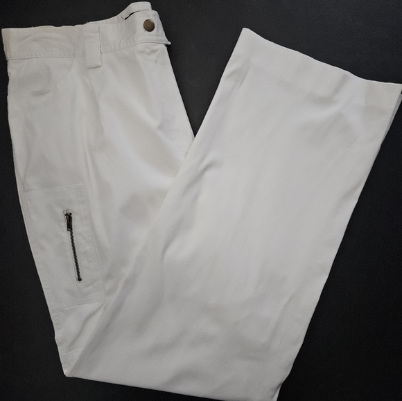 NWT - Larry Levine Cotton Stretch White Jeans - Size 14W - Picture 2 of 9